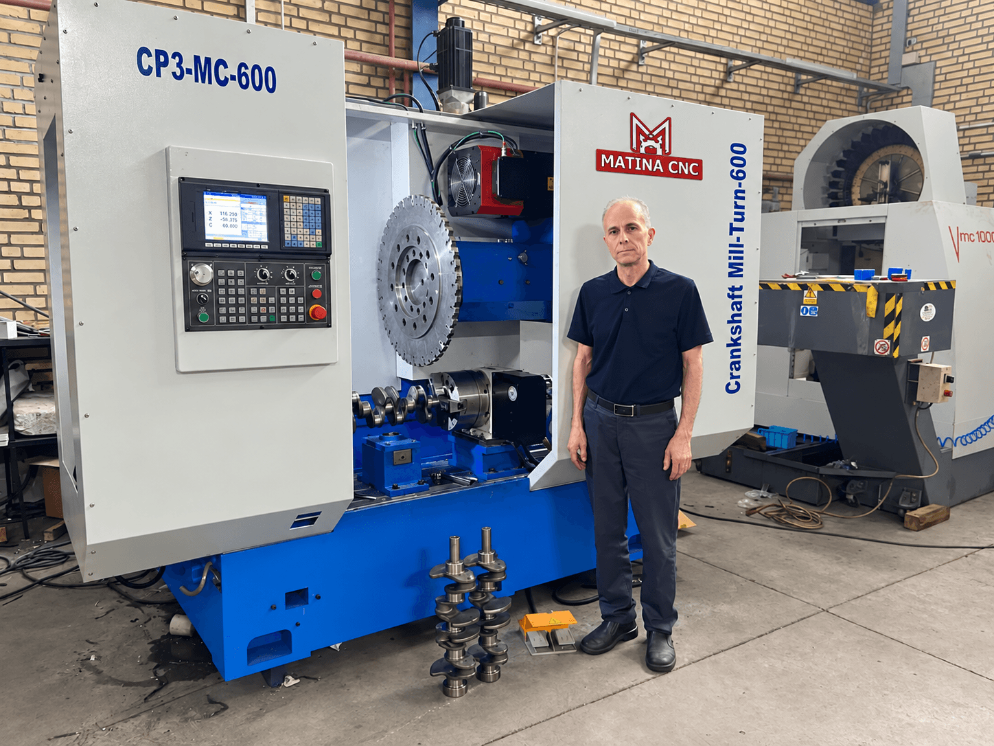 krank mili mil dönüşü cnc makinesi
